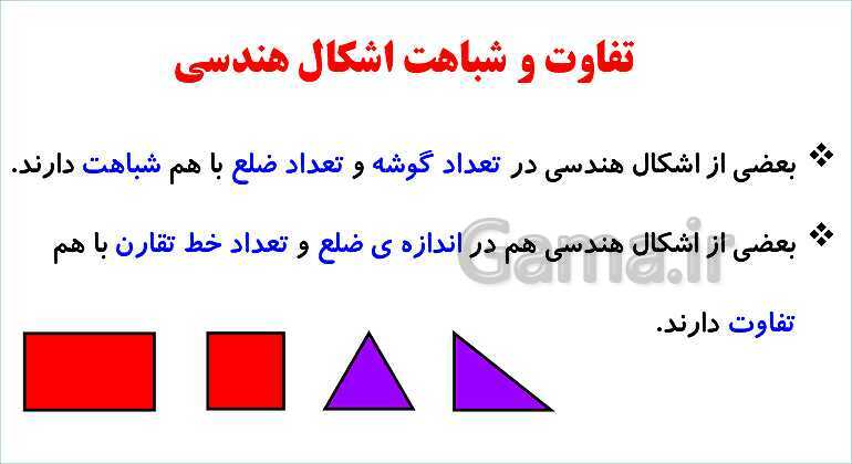 پاورپوینت فصل سوم درس 1: یادآوری شکل های هندسی- پیش نمایش