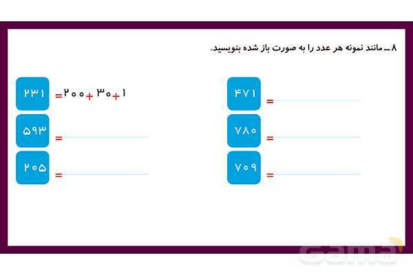 پاورپوینت مرور فصل چهارم: عددهای سه رقمی- پیش نمایش