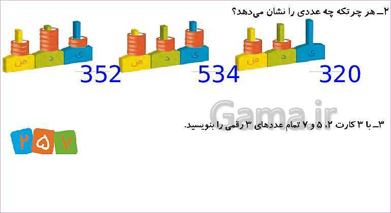 پاورپوینت مرور فصل چهارم: عددهای سه رقمی- پیش نمایش