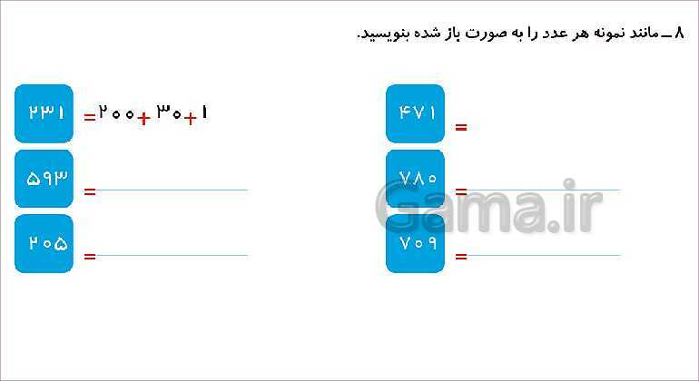 پاورپوینت مرور فصل چهارم: عددهای سه رقمی- پیش نمایش