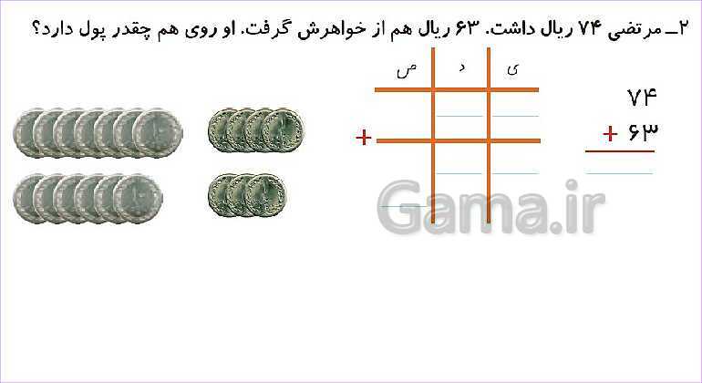 پاورپوینت فصل ششم درس 3: جمع در جدول ارزش مکانی- پیش نمایش