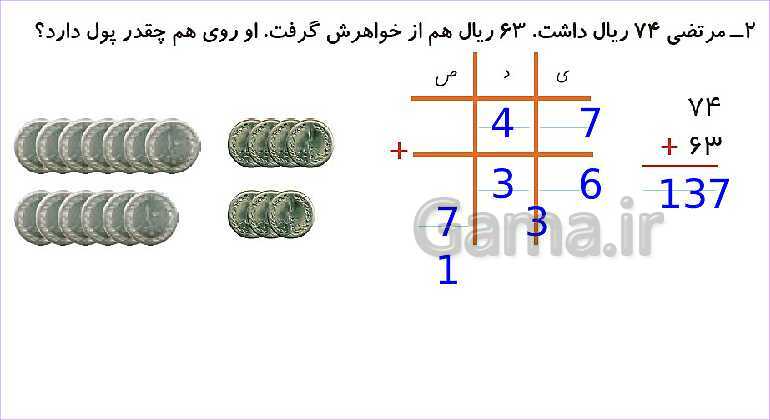 پاورپوینت فصل ششم درس 3: جمع در جدول ارزش مکانی- پیش نمایش