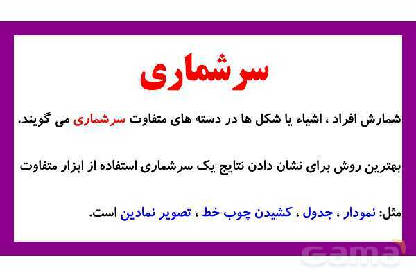 پاورپوینت فصل هشتم درس 1: سرشماری- پیش نمایش