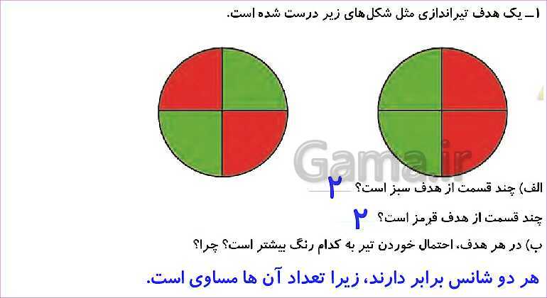 پاورپوینت فصل هفتم درس 4: احتمال و کسر- پیش نمایش