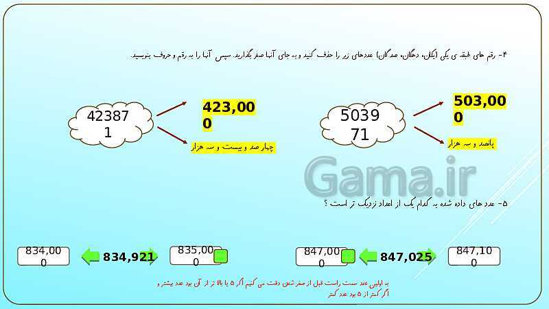 پاورپوینت آموزش فصل اول ریاضی چهارم ابتدائی | اعداد و الگوها- پیش نمایش