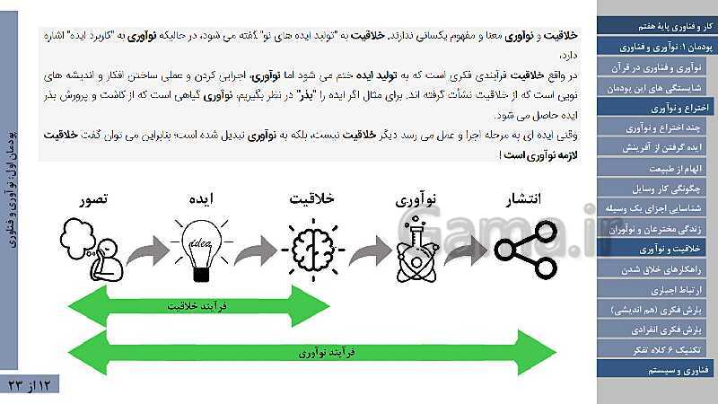 پاورپوینت آموزش پودمان 1: نوآوری و فناوری- پیش نمایش