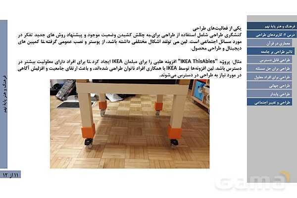 پاورپوینت فصل اول فرهنگ و هنر نهم | درس 4: تعریف و کاربردهای طراحی- پیش نمایش