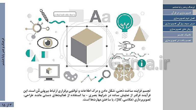 پاورپوینت آموزش فصل دوم: تصویرسازی | درس 3: ویژگی های تصویرسازی- پیش نمایش