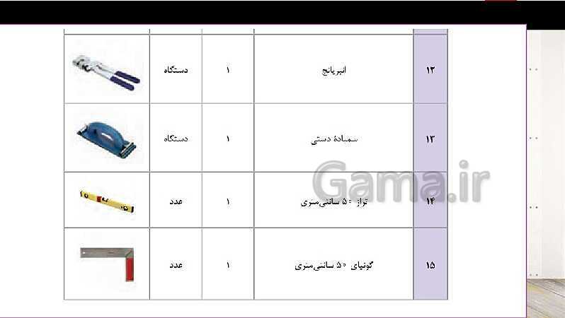 پاورپوینت پودمان 1: اجرای دیوار جدا کننده گچی و تزئینات گچی ستون  (بخش یادگیری 1) - پیش نمایش