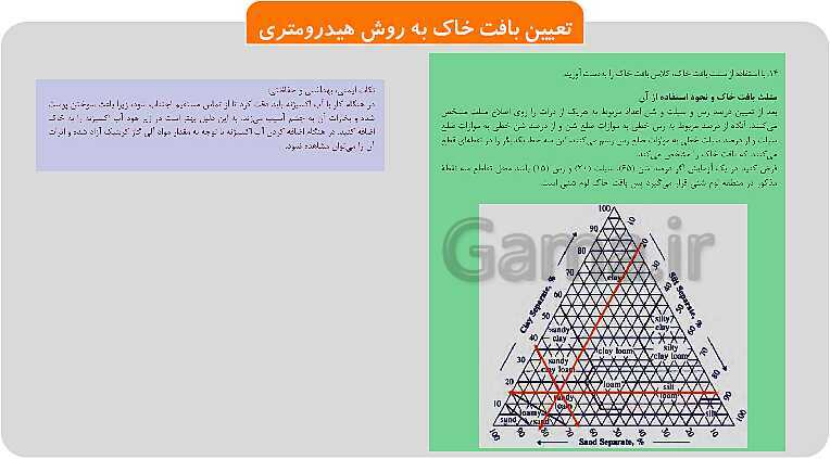 پاورپوینت تدریس پودمان 1: خاک | کتاب آب، خاک و گیاه پایه دهم رشته امور زراعی و باغی- پیش نمایش