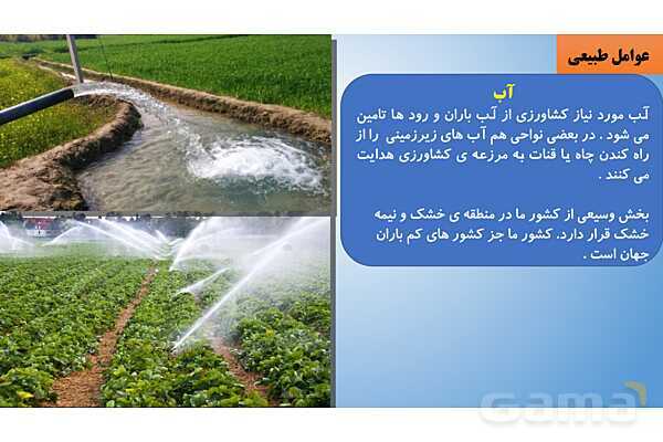پاورپوینت فصل سوم: کشاورزی در ایران | درس مطالعات ششم- پیش نمایش