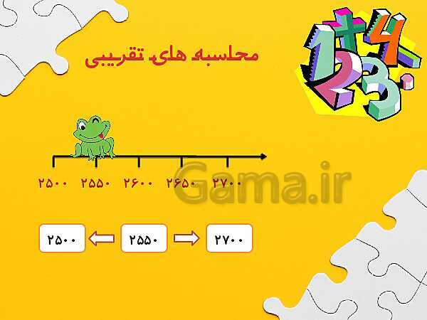 محاسبه های تقریبی | پاورپوینت ریاضی چهارم ابتدائی- پیش نمایش