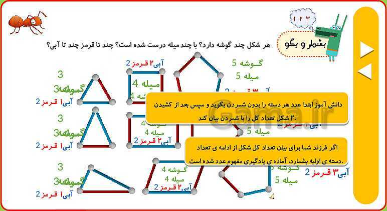 پاورپوینت انیمیشن سازی شده تم 4 ریاضی اول ابتدایی- پیش نمایش