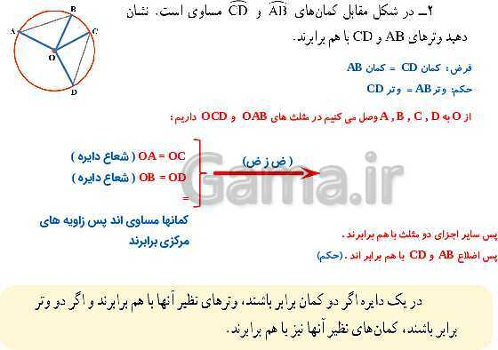 پاورپوینت حل فعالیت، کار در کلاس و تمرین‌های فصل سوم ریاضی نهم: استدلال و اثبات در هندسه- پیش نمایش