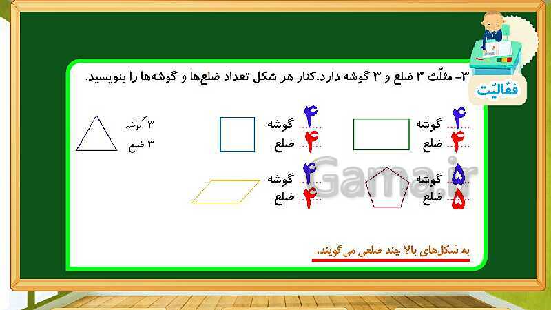 پاورپوینت آموزش فصل سوم ریاضی دوم ابتدایی: اشکال هندسی - پیش نمایش