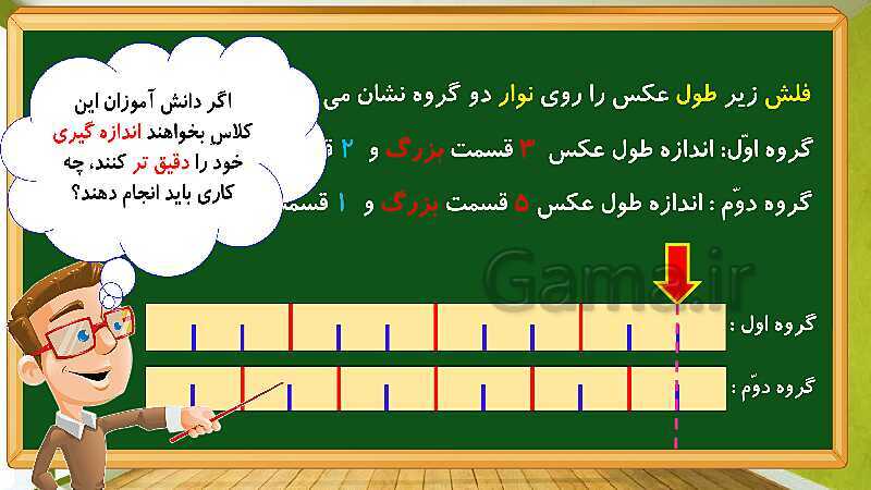 پاورپوینت آموزش فصل پنجم ریاضی دوم ابتدایی: اندازه گیری - پیش نمایش