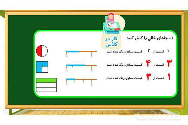پاورپوینت آموزش فصل هفتم ریاضی دوم ابتدایی: کسر و احتمال - پیش نمایش