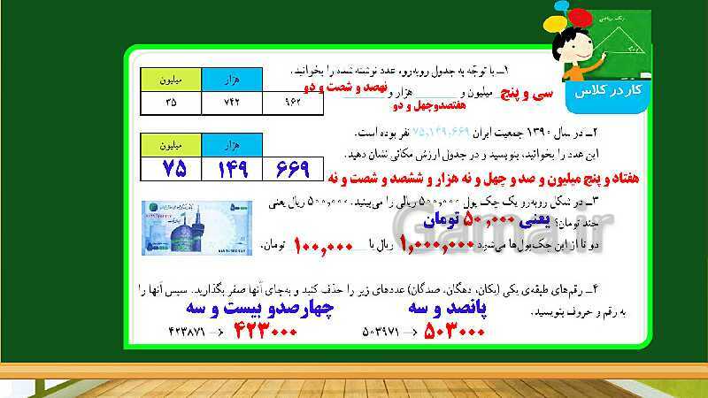 پاورپوینت آموزش فصل 1 ریاضی چهارم ابتدایی: اعداد و الگوها- پیش نمایش