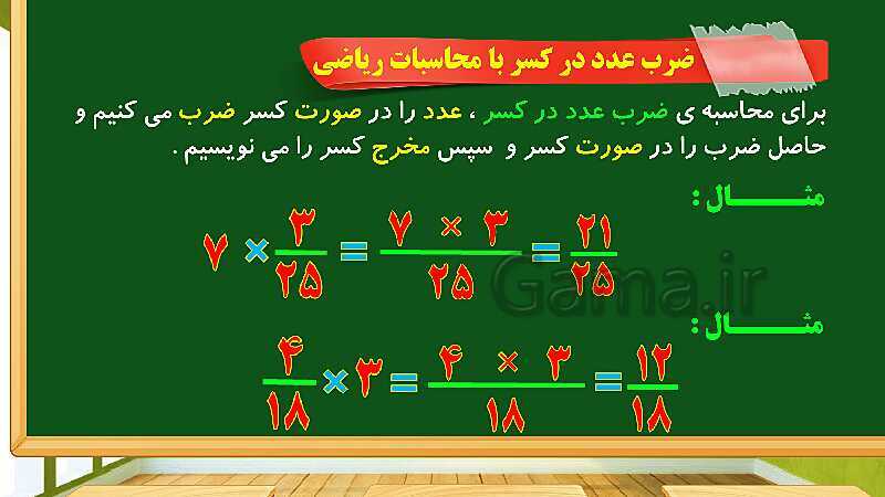 پاورپوینت آموزش فصل 2 ریاضی چهارم  ابتدایی: کسر- پیش نمایش