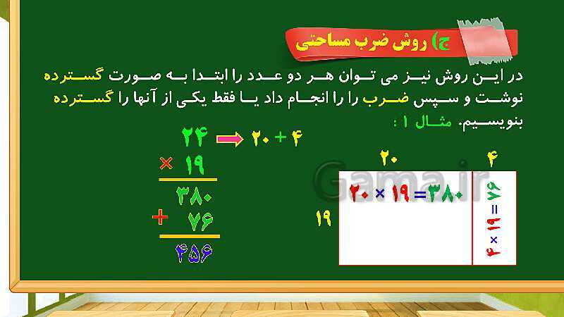 پاورپوینت آموزش فصل 3 ریاضی چهارم دبستان: ضرب و تقسیم - پیش نمایش