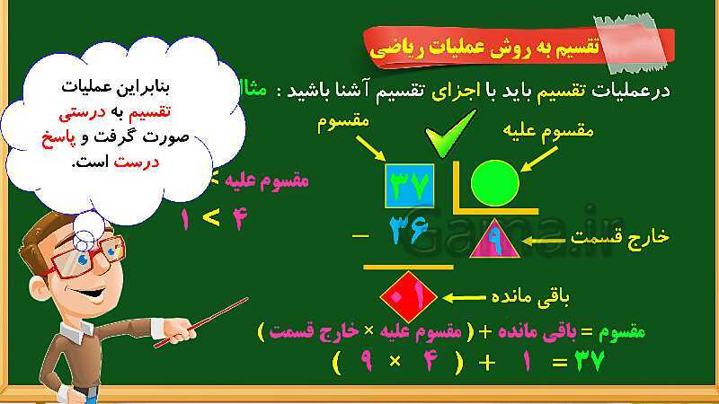 پاورپوینت آموزش فصل 3 ریاضی چهارم دبستان: ضرب و تقسیم - پیش نمایش