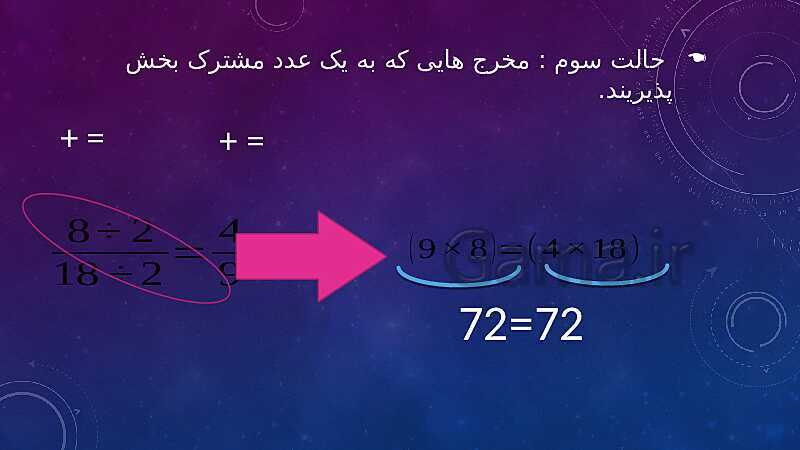 انواع مخرج مشترک در جمع و تفریق کسرها - پیش نمایش