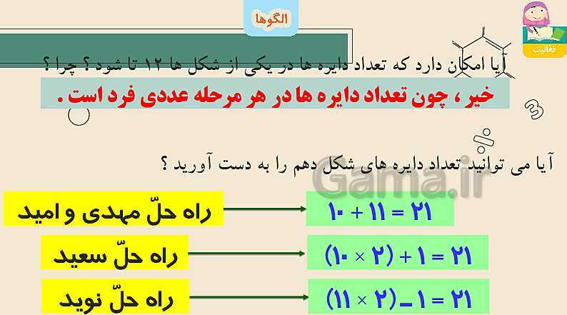 پاورپوینت الگوها | تدریس ریاضی چهارم- پیش نمایش