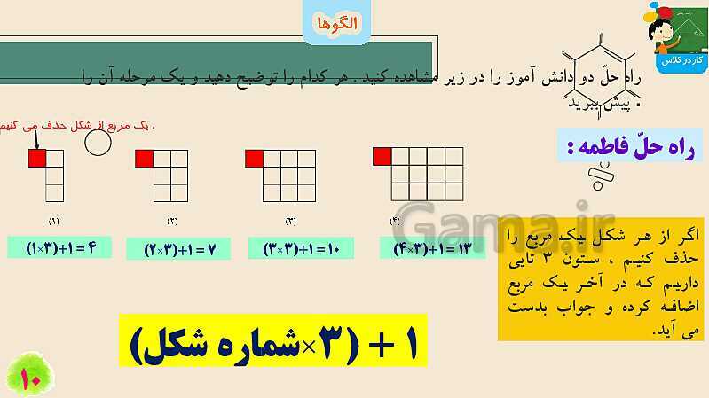 پاورپوینت الگوها | تدریس ریاضی چهارم- پیش نمایش