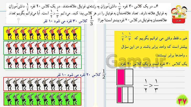 پاورپوینت تساوی کسرها | تدریس ریاضی چهارم- پیش نمایش