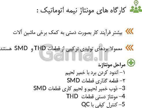 پاورپوینت آموزش کتاب مونتاژ و دمونتاژ اس ام دی  | پودمان 2: مونتاژ قطعات SMD- پیش نمایش