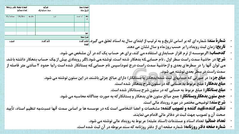 پاورپوینت تدریس فصل 3: ثبت اطلاعات مالی در سند و دفاتر حسابداری | مهارت کمک حسابدار پایه دهم رشته حسابداری مالی - پیش نمایش