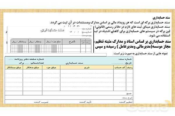 پاورپوینت تدریس فصل 3: ثبت اطلاعات مالی در سند و دفاتر حسابداری | مهارت کمک حسابدار پایه دهم رشته حسابداری مالی - پیش نمایش