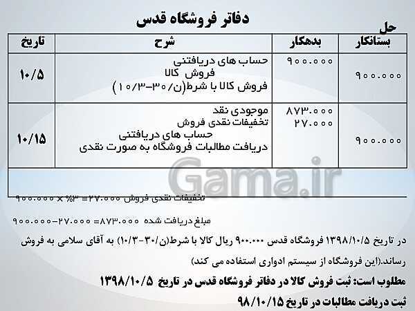 پاورپوینت تدریس فصل 7: حسابداری موسسه‌های بازرگانی | مهارت کمک حسابدار پایه دهم رشته حسابداری مالی - پیش نمایش