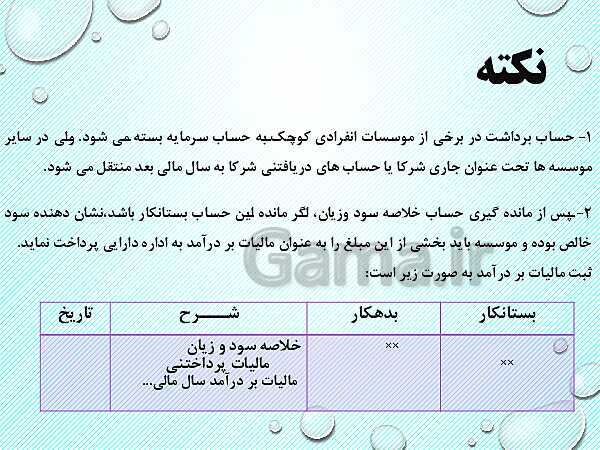 پاورپوینت تدریس فصل 8: عملیات پایان دوره در موسسات بازرگانی | مهارت کمک حسابدار پایه دهم رشته حسابداری مالی - پیش نمایش