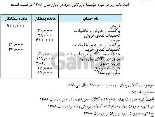 پاورپوینت تدریس فصل 8: عملیات پایان دوره در موسسات بازرگانی | مهارت کمک حسابدار پایه دهم رشته حسابداری مالی - پیش نمایش