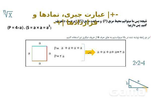 پاورپوینت آموزشی فصل 3 ریاضی هفتم: جبر و معادله- پیش نمایش