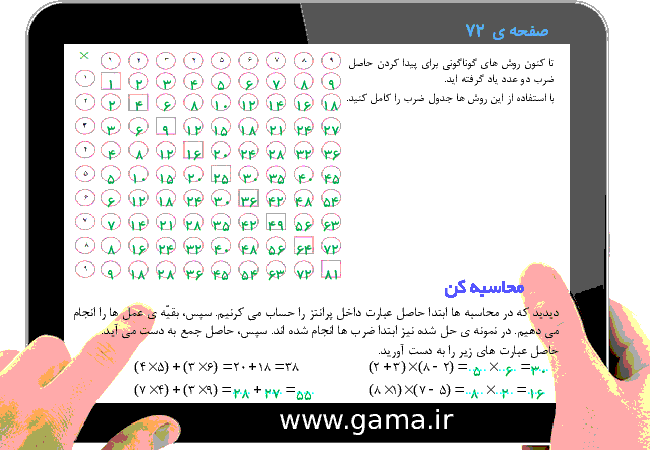 پاورپوینت تدریس و راهنمای گام به گام ریاضی سوم دبستان | فصل 4: ضرب و تقسیم (خاصیت ضرب)- پیش نمایش