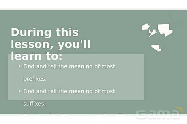 Suffixes and prefixes - پیش نمایش