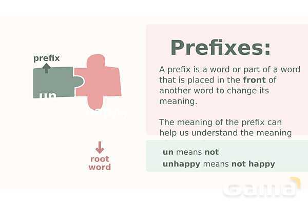 Suffixes and prefixes - پیش نمایش