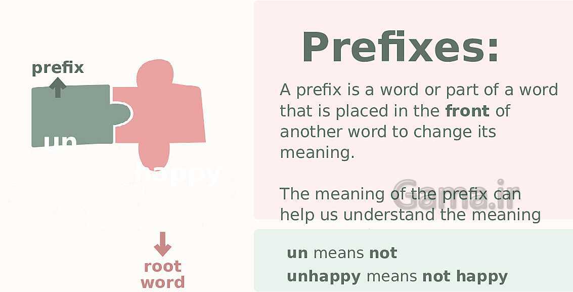 Suffixes and prefixes - پیش نمایش