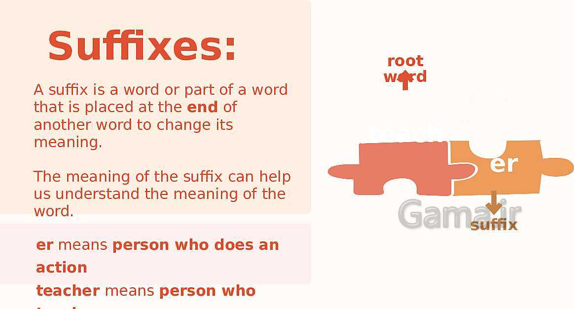 Suffixes and prefixes - پیش نمایش