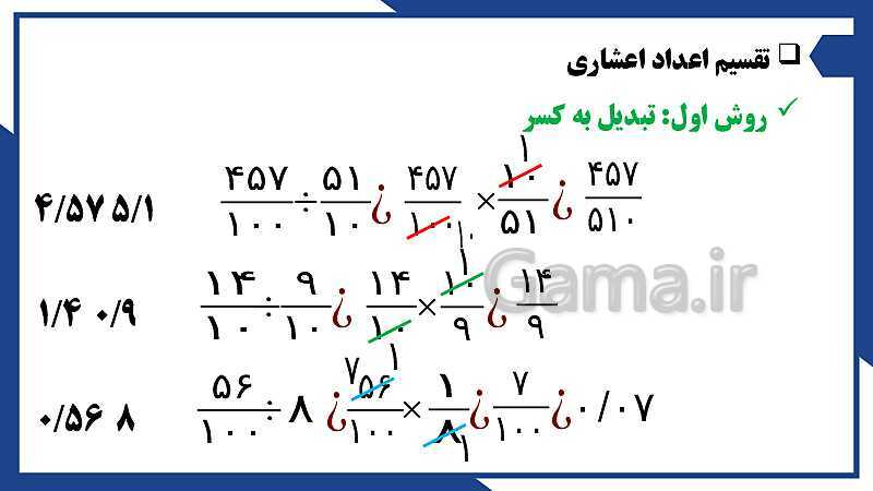 پاورپوینت فصل 3 ریاضی ششم دبستان | اعداد اعشاری- پیش نمایش