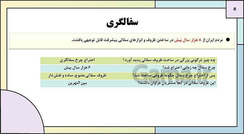 پاورپوینت تدریس درس هشتم تاریخ دهم: سپیده دم تمدن ایرانی- پیش نمایش