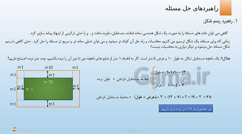 پاورپوینت تدریس راهبرد رسم شکل و الگوسازی | ریاضی هفتم- پیش نمایش