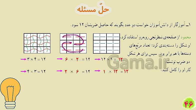 پاورپوینت فصل سوم ضرب و تقسیم قسمت 1 حل مسئله- پیش نمایش