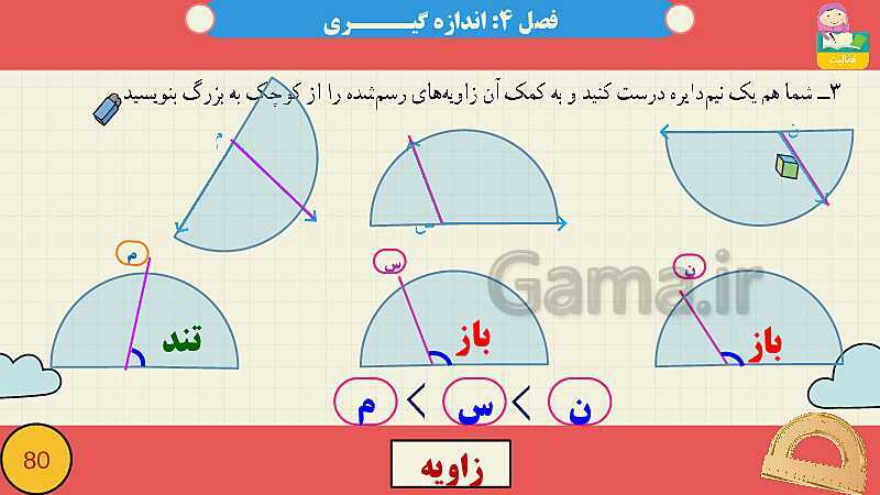 پاورپوینت فصل چهارم اندازه گیری قسمت 2 زاویه- پیش نمایش