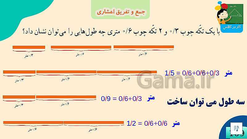 پاورپوینت فصل 5 عدد مخلوط و عدد اعشاری قسمت 4 جمع و تفریق عدد اعشاری- پیش نمایش