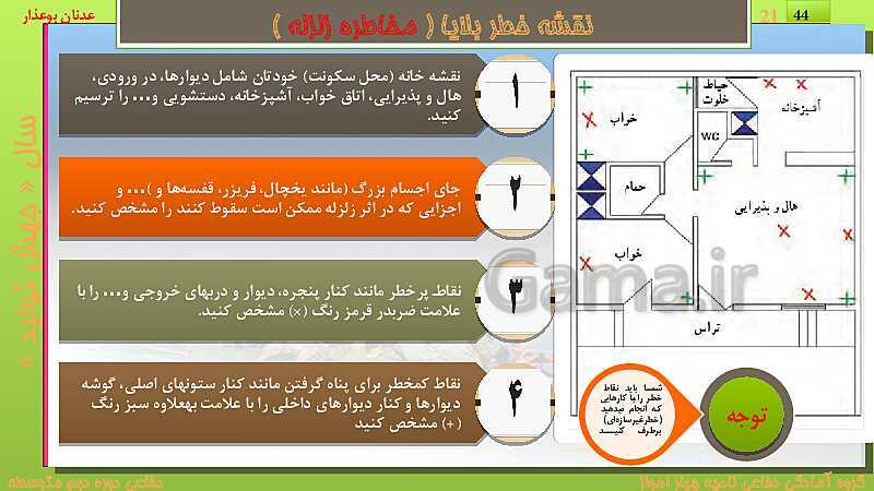 پاورپوینت درس دوازدهم: ایمنی و پیشگیری | کتاب درسی آمادگی دفاعی دهم نظری و دوازدهم فنی- پیش نمایش