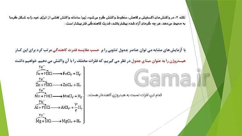 پاورپوینت شیمی دوازدهم | فصل دوم | قسمت 1: الکتروشیمی و واکنش های اکسایش و کاهش- پیش نمایش