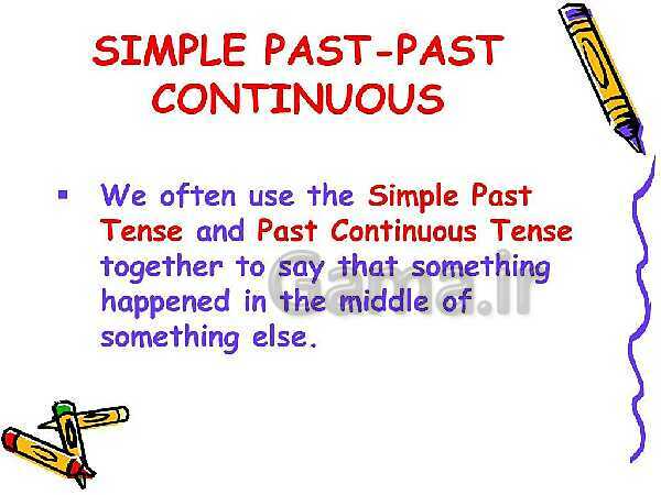 Past contentious tense and simple past - پیش نمایش